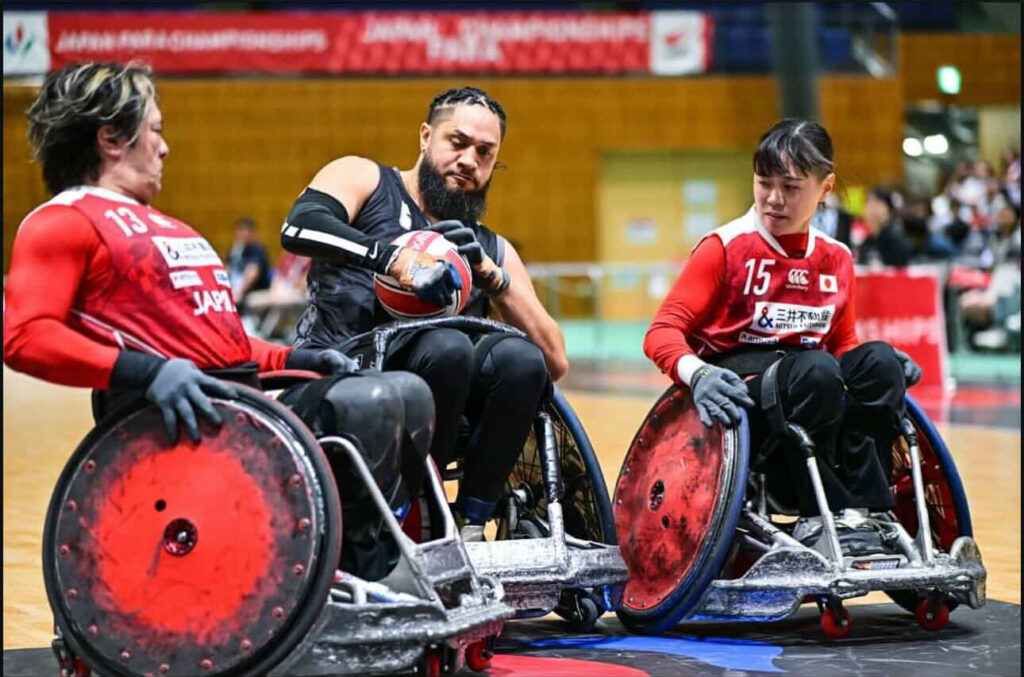 車いすバスケの大会で活躍する西村さん